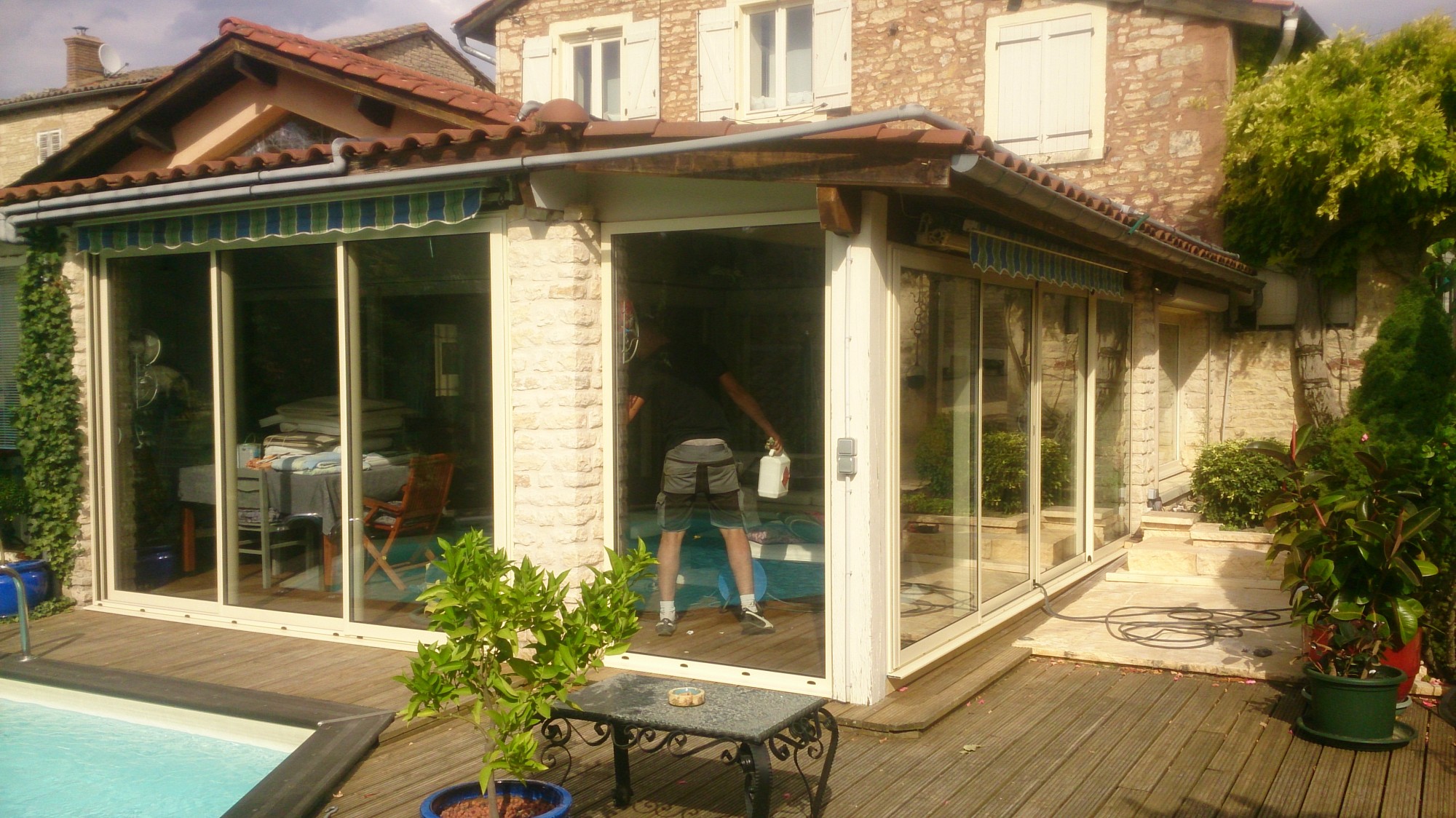 Fermeture de terrasse en aluminium à Pommiers