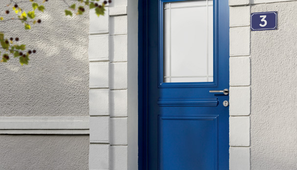 Porte d'entrée aluminium tradionnelle